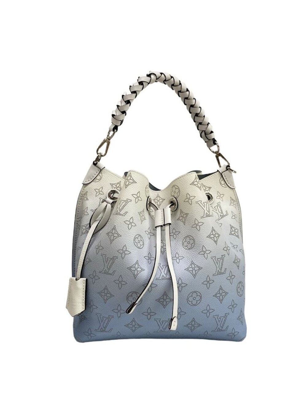 Louis Vuitton Handbag Mahina Mulia Blue Leather Cowhide